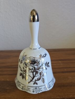 Norcrest Fine China Bell 25th Anniversary Silver Tote 12